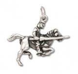 KNIGHT on HORSE Sterling Silver Charm