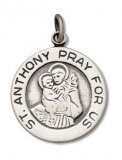 ST. ANTHONY MEDAL Sterling Silver Charm