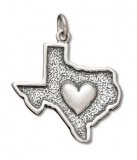 HEART of TEXAS Sterling Silver Charm