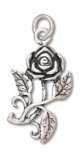 ROSE with VINES Sterling Silver Charm