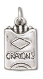 BOX of CRAYONS Sterling Silver Charm