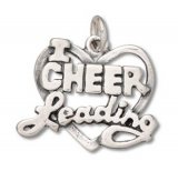 I LOVE CHEERLEADING Sterling Silver Charm