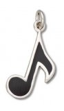 EIGHTH NOTE Enameled Sterling Silver Charm
