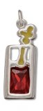 BLOODY MARY with CELERY Crystal Sterling Silver Charm