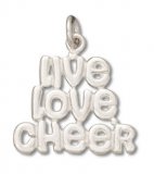 LIVE LOVE CHEER Sterling Silver Charm