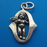 ANGEL LETTER O Sterling Silver Charm