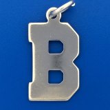 Letter B - Block Style Sterling Silver Charm