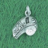 #1 COACH WHISTLE Sterling Silver Charm