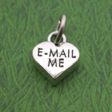 EMAIL ME HEART Sterling Silver Charm - DISCONTINUED
