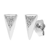 DIAMOND TRIANGLE Sterling Silver Earrings