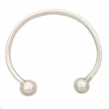 7 - 8 Inch Sterling Silver Bangle Charm Bracelet ~ removable endcaps