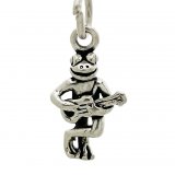 FROG with GUITAR Sterling Silver Charm