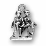 GEMINI TWINS Sterling Silver Charm - CLEARANCE