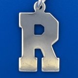 Letter R - Box Style Sterling Silver Charm