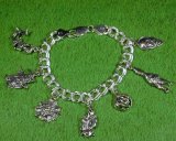 HALLOWEEN ~ Sterling Silver Charm Bracelet