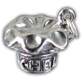 Chef's Hat Sterling Silver Charm