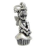 CUPCAKE FAIRY Sterling Silver Charm
