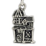 HAUNTED HOUSE Sterling Silver Charm