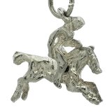 Horse and Rider - Movable Vintage Sterling Silver Charm