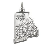 RHODE ISLAND Sterling Silver Charm