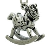 ROCKING HORSE Sterling Silver Charm