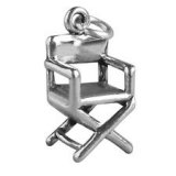 MOVIE DIRECTOR CHAIR Sterling Silver Charm