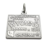 WYOMING Sterling Silver Charm