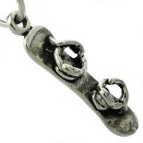 SNOWBOARD Sterling Silver Charm