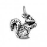 Squirrel Sterling Silver Charm