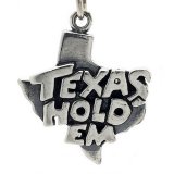 TEXAS HOLD EM Sterling Silver Charm