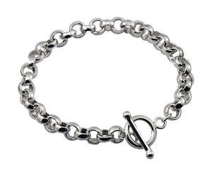 Single Rolo Toggle Sterling Silver Charm Bracelet - Various Sizes ::  Timeless Charms ::