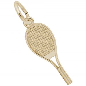 Small Tennis Racquet Gold Charm