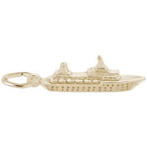 Small Cruise Ship Gold Charm