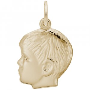 Young Boys Head Gold Charm