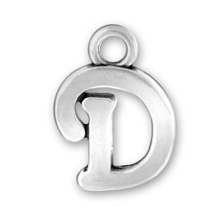 LETTER D Sterling Silver Charm - CLEARANCE