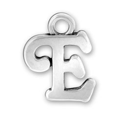 LETTER E Sterling Silver Charm - CLEARANCE