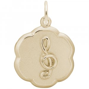 TREBLE CLEF SCALLOPED DISC - Rembrandt Charms
