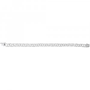 DOUBLE LINK CURB CLASSIC CHARM BRACELET - 8 IN. - Rembrandt