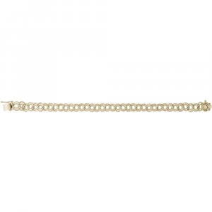 LARGE DOUBLE LINK CURB CLASSIC CHARM BRACELET - 7 IN. - Rembrandt