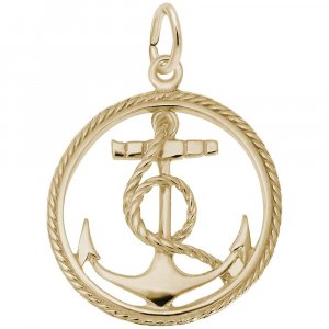 SHIPS ANCHOR IN ROPE CIRCLE - Rembrandt Charms