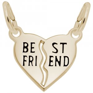 BEST FRIEND SHARED HEART - Rembrandt Charms