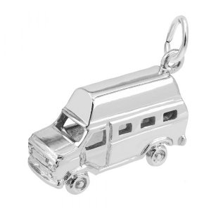 Mini Van Silver Charm