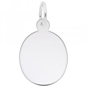 Oval Disc Silver Charm