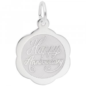 HAPPY ANNIVERSARY SCALLOPED DISC  - Rembrandt Charms