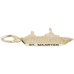 St Maarten Cruise Ship Gold Charm