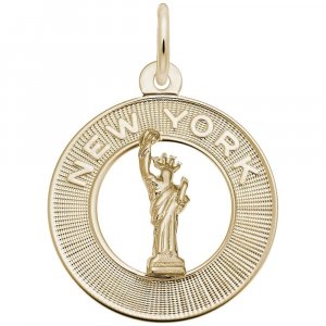 New York Statue of Liberty Gold Charm