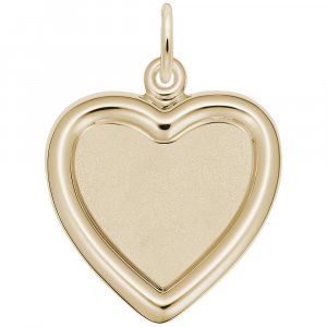 Small Heart PhotoArt Gold Charm