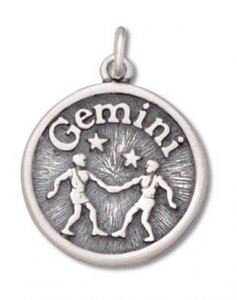 GEMINI ~ INTELLIGENT (May 21 - June 20) Sterling Silver Charm