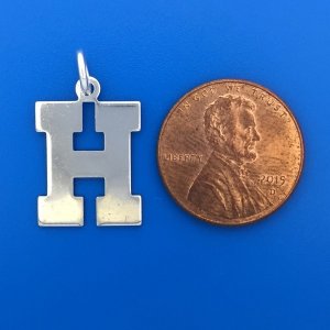 Letter H - Box Style Sterling Silver Charm