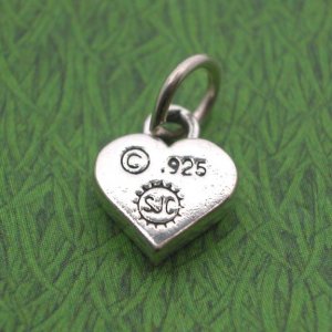 Back of Charm, Makers Mark and Sterling Stamp